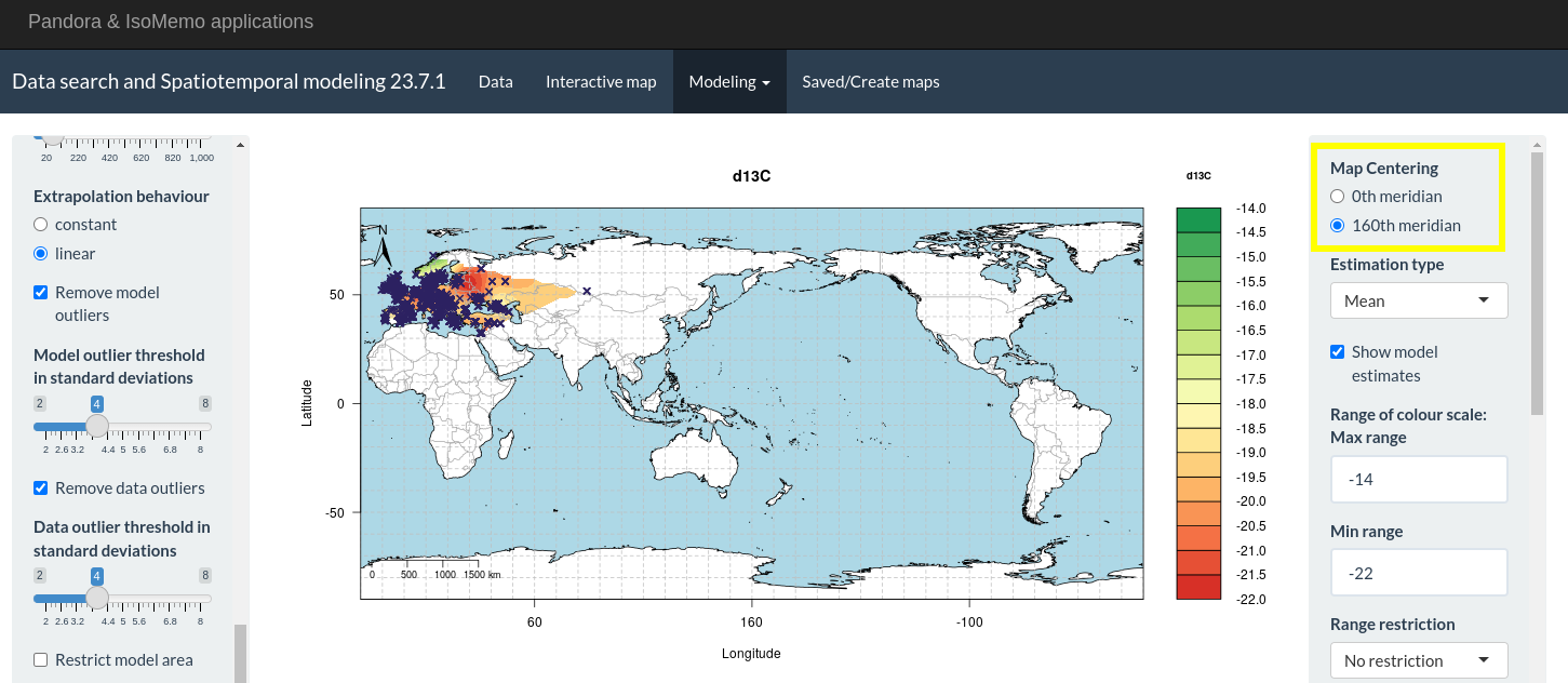 Map centering